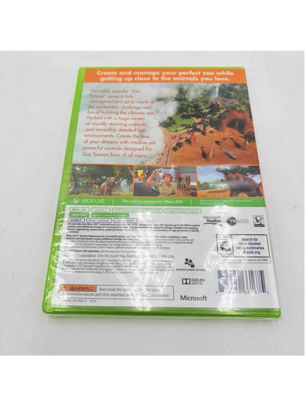 Sealed Zoo Tycoon (Microsoft Xbox 360, 2013)